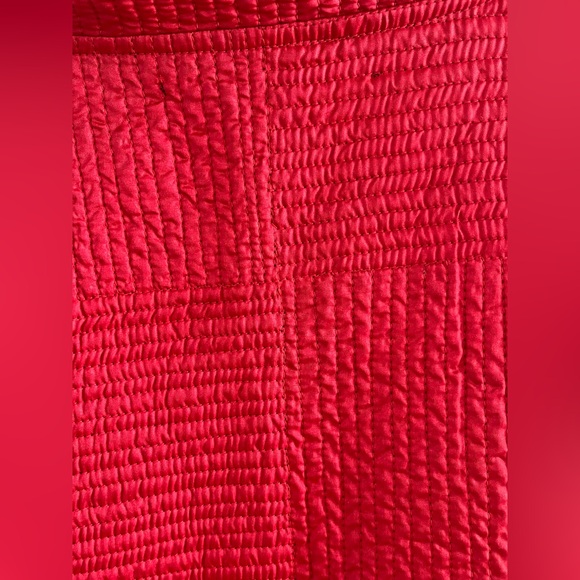 New Sam Hilus Classic 100% Silk Reversible Nehru Jacket Women's Black & Red L XL - Picture 13 of 15